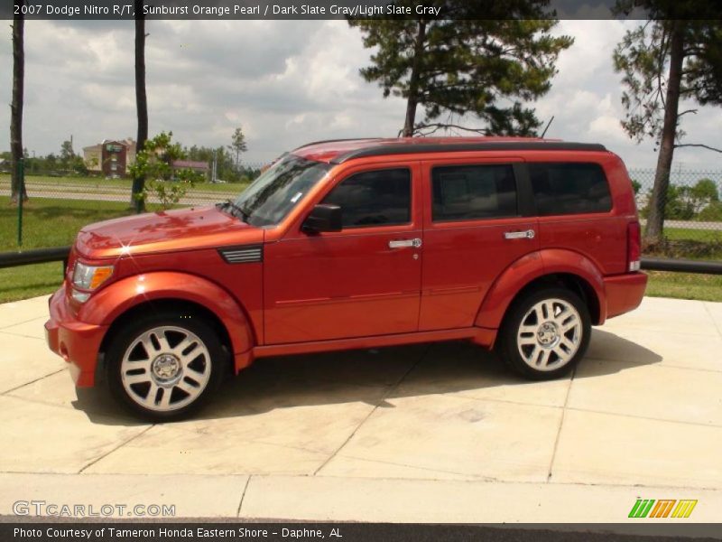 Sunburst Orange Pearl / Dark Slate Gray/Light Slate Gray 2007 Dodge Nitro R/T