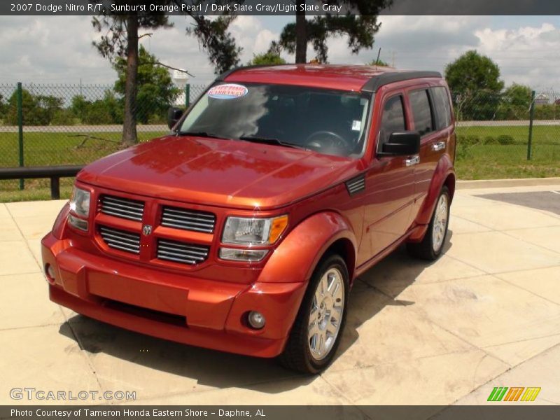 Sunburst Orange Pearl / Dark Slate Gray/Light Slate Gray 2007 Dodge Nitro R/T