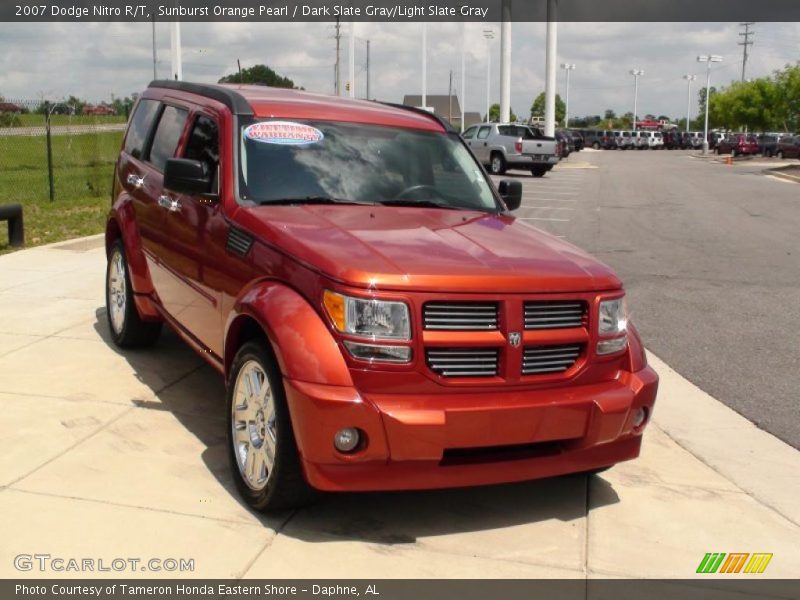 Sunburst Orange Pearl / Dark Slate Gray/Light Slate Gray 2007 Dodge Nitro R/T