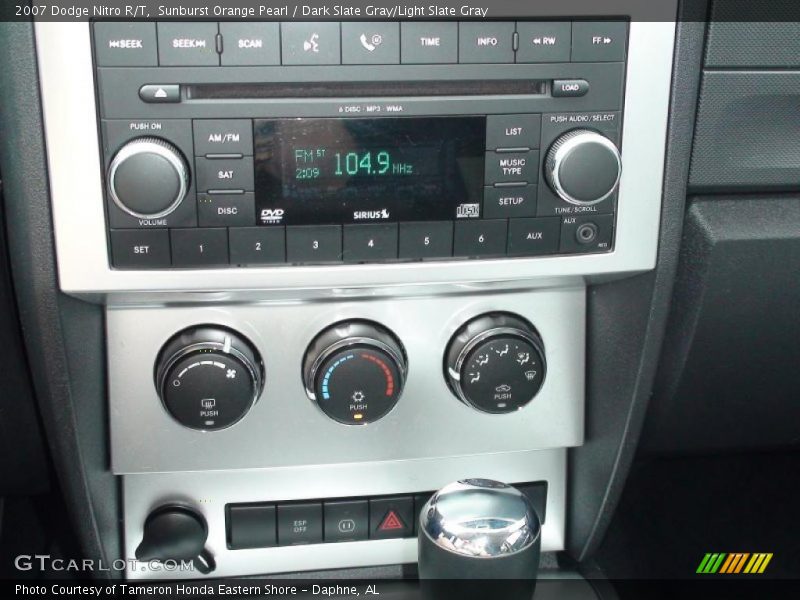 Sunburst Orange Pearl / Dark Slate Gray/Light Slate Gray 2007 Dodge Nitro R/T