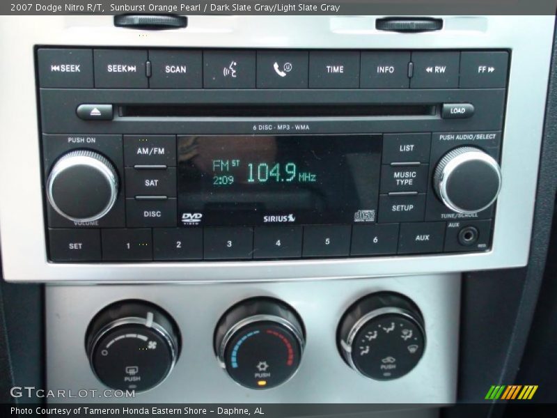 Sunburst Orange Pearl / Dark Slate Gray/Light Slate Gray 2007 Dodge Nitro R/T