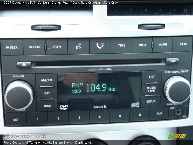 Sunburst Orange Pearl / Dark Slate Gray/Light Slate Gray 2007 Dodge Nitro R/T