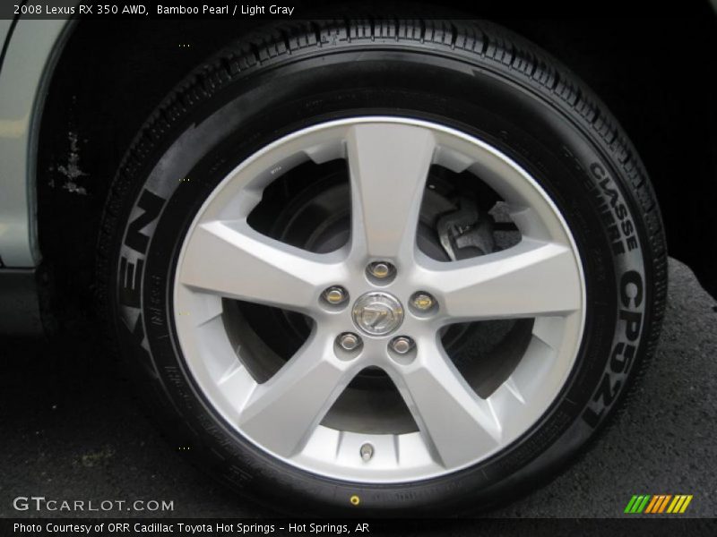 Bamboo Pearl / Light Gray 2008 Lexus RX 350 AWD