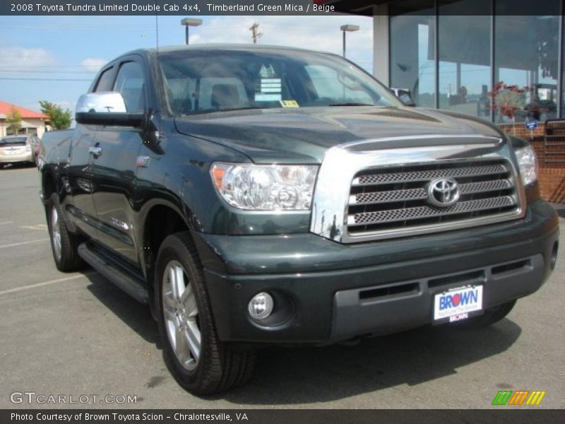 Timberland Green Mica / Beige 2008 Toyota Tundra Limited Double Cab 4x4
