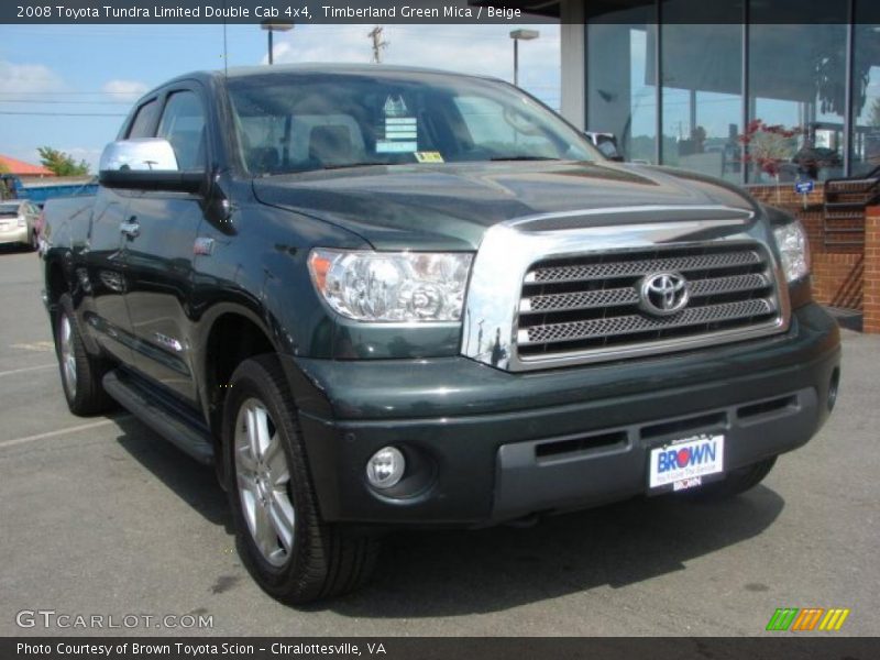 Timberland Green Mica / Beige 2008 Toyota Tundra Limited Double Cab 4x4