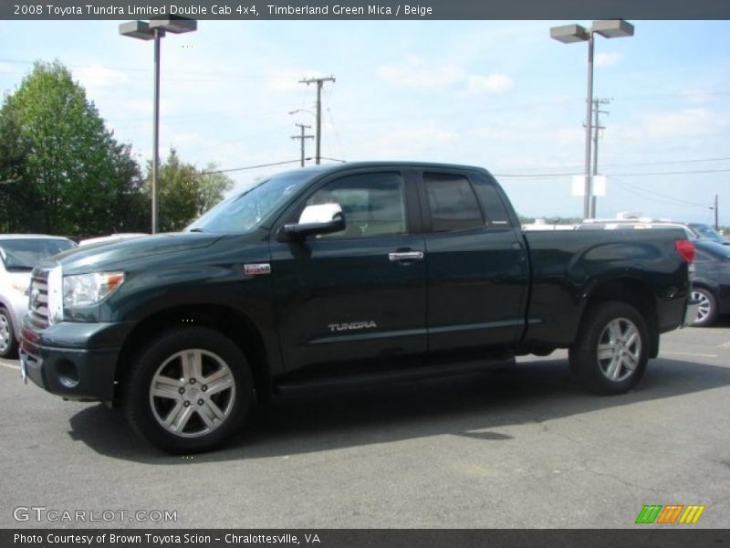 Timberland Green Mica / Beige 2008 Toyota Tundra Limited Double Cab 4x4