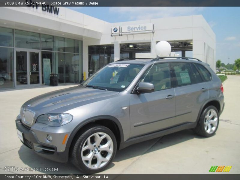 Space Grey Metallic / Beige 2009 BMW X5 xDrive48i