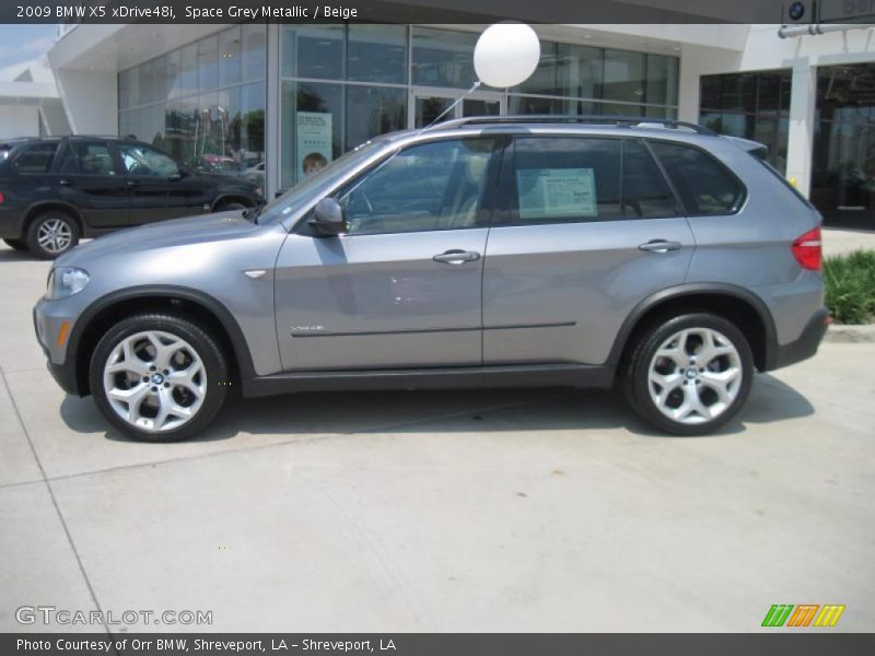 Space Grey Metallic / Beige 2009 BMW X5 xDrive48i