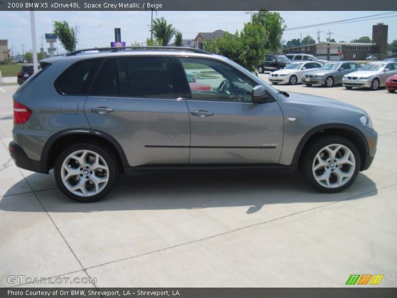 Space Grey Metallic / Beige 2009 BMW X5 xDrive48i