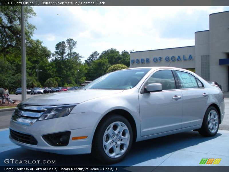 Brilliant Silver Metallic / Charcoal Black 2010 Ford Fusion SE