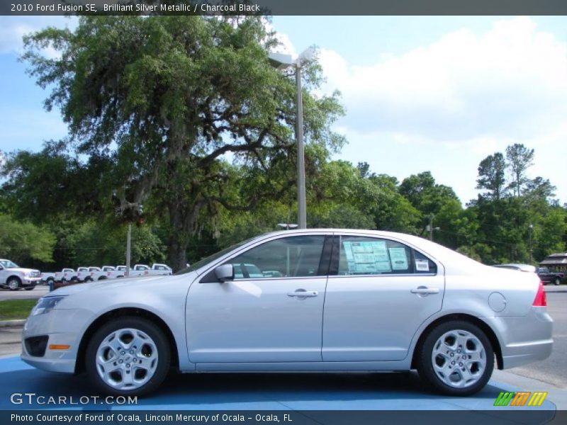 Brilliant Silver Metallic / Charcoal Black 2010 Ford Fusion SE