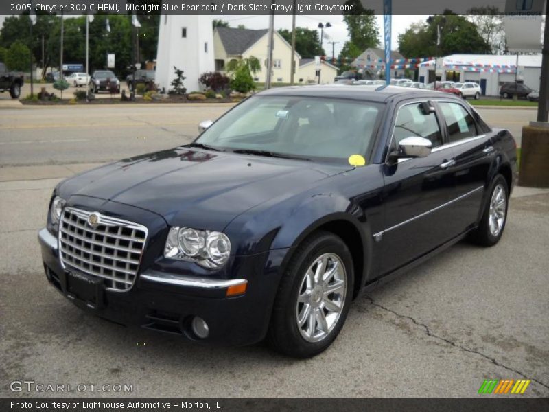 Midnight Blue Pearlcoat / Dark Slate Gray/Light Graystone 2005 Chrysler 300 C HEMI