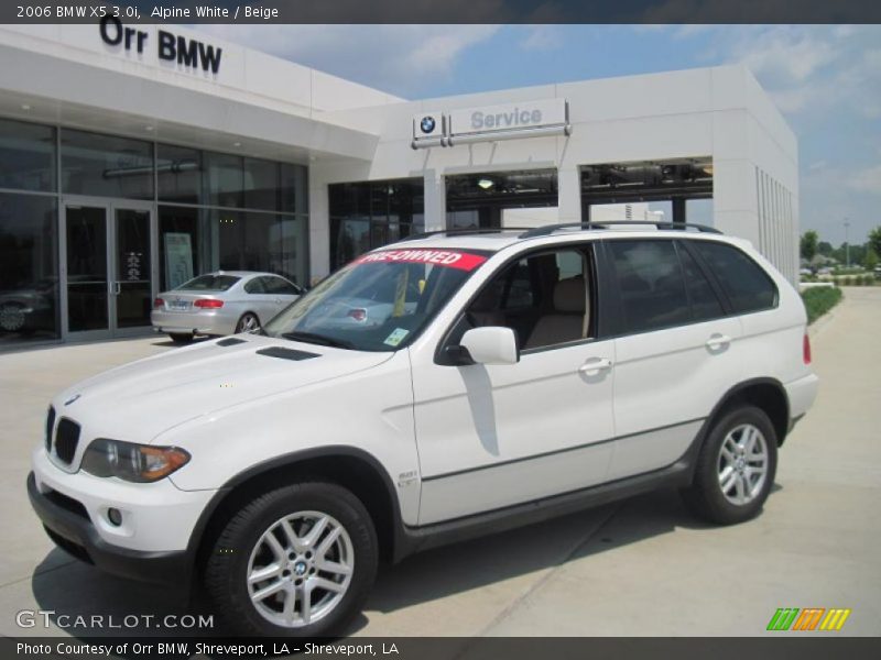 Alpine White / Beige 2006 BMW X5 3.0i