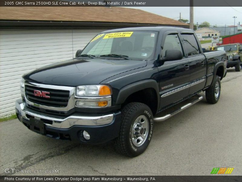 Deep Blue Metallic / Dark Pewter 2005 GMC Sierra 2500HD SLE Crew Cab 4x4