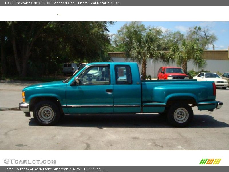 Bright Teal Metallic / Tan 1993 Chevrolet C/K C1500 Extended Cab