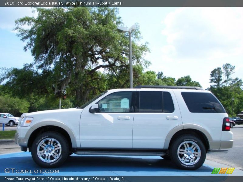 White Platinum Tri-Coat / Camel 2010 Ford Explorer Eddie Bauer