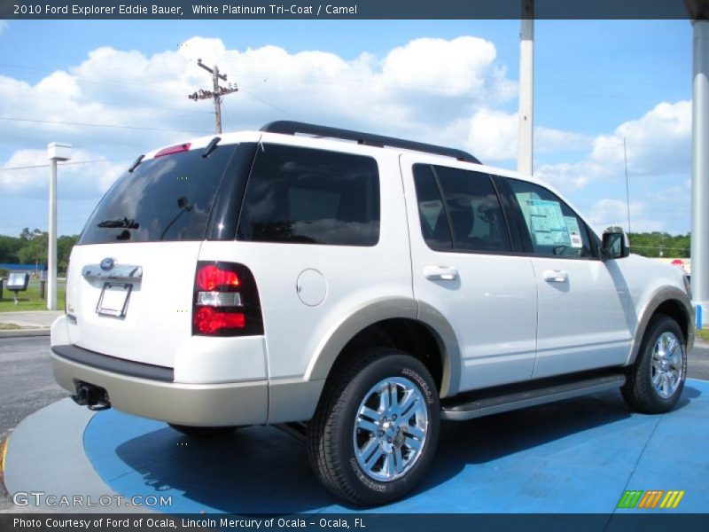 White Platinum Tri-Coat / Camel 2010 Ford Explorer Eddie Bauer
