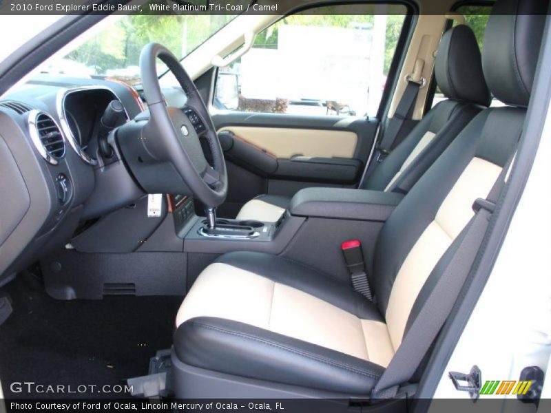White Platinum Tri-Coat / Camel 2010 Ford Explorer Eddie Bauer