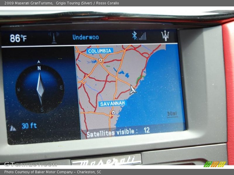 Grigio Touring (Silver) / Rosso Corallo 2009 Maserati GranTurismo