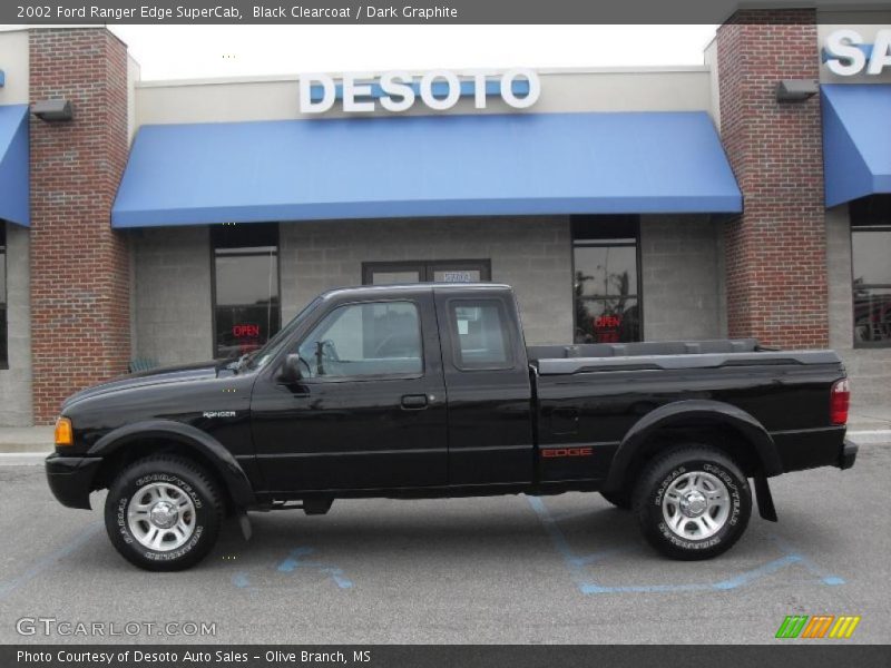 Black Clearcoat / Dark Graphite 2002 Ford Ranger Edge SuperCab
