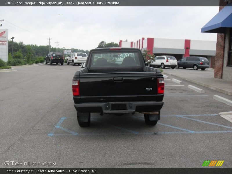 Black Clearcoat / Dark Graphite 2002 Ford Ranger Edge SuperCab