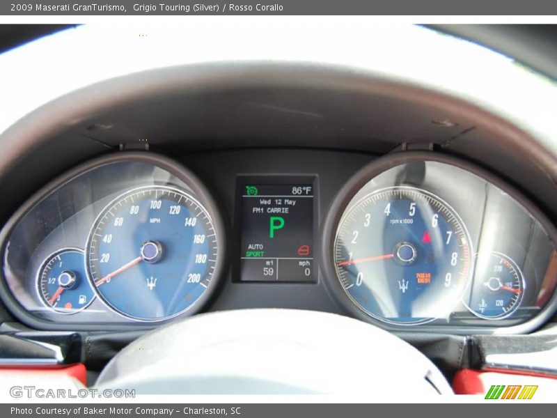 Grigio Touring (Silver) / Rosso Corallo 2009 Maserati GranTurismo