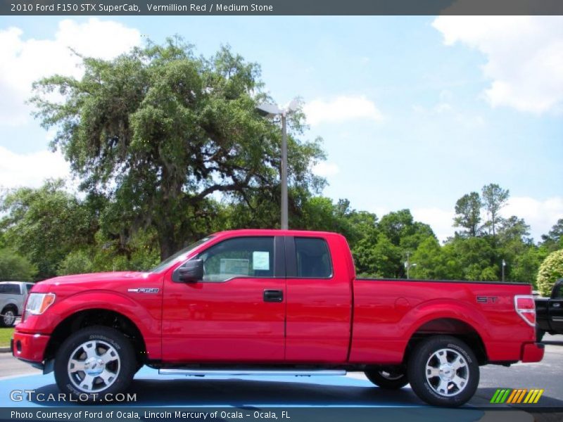Vermillion Red / Medium Stone 2010 Ford F150 STX SuperCab
