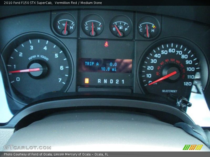 Vermillion Red / Medium Stone 2010 Ford F150 STX SuperCab