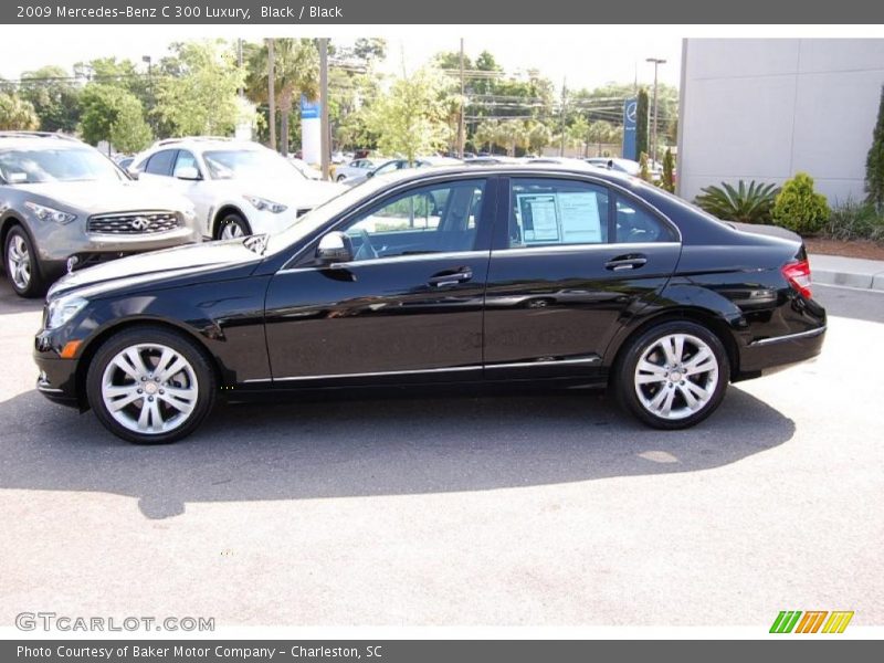 Black / Black 2009 Mercedes-Benz C 300 Luxury