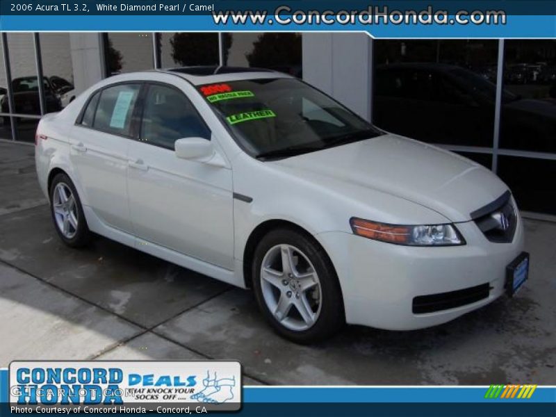 White Diamond Pearl / Camel 2006 Acura TL 3.2