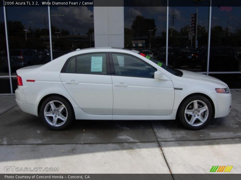 White Diamond Pearl / Camel 2006 Acura TL 3.2