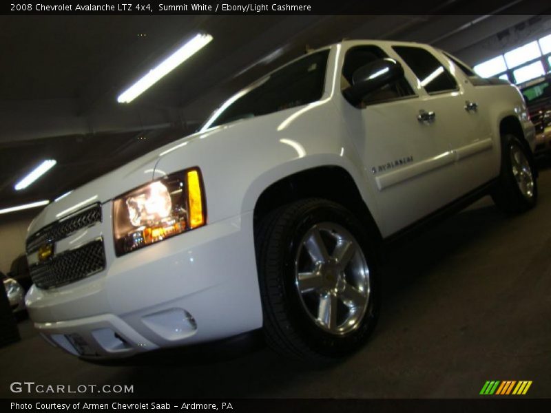 Summit White / Ebony/Light Cashmere 2008 Chevrolet Avalanche LTZ 4x4