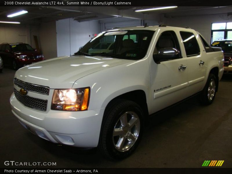 Summit White / Ebony/Light Cashmere 2008 Chevrolet Avalanche LTZ 4x4