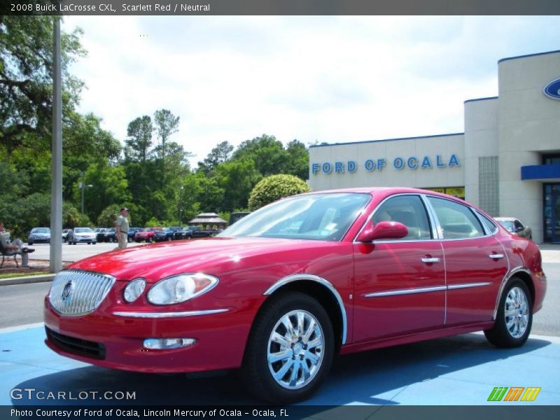 Scarlett Red / Neutral 2008 Buick LaCrosse CXL