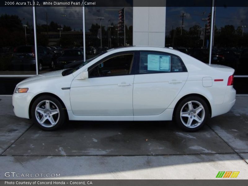 White Diamond Pearl / Camel 2006 Acura TL 3.2