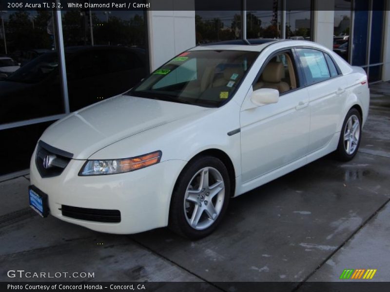 White Diamond Pearl / Camel 2006 Acura TL 3.2