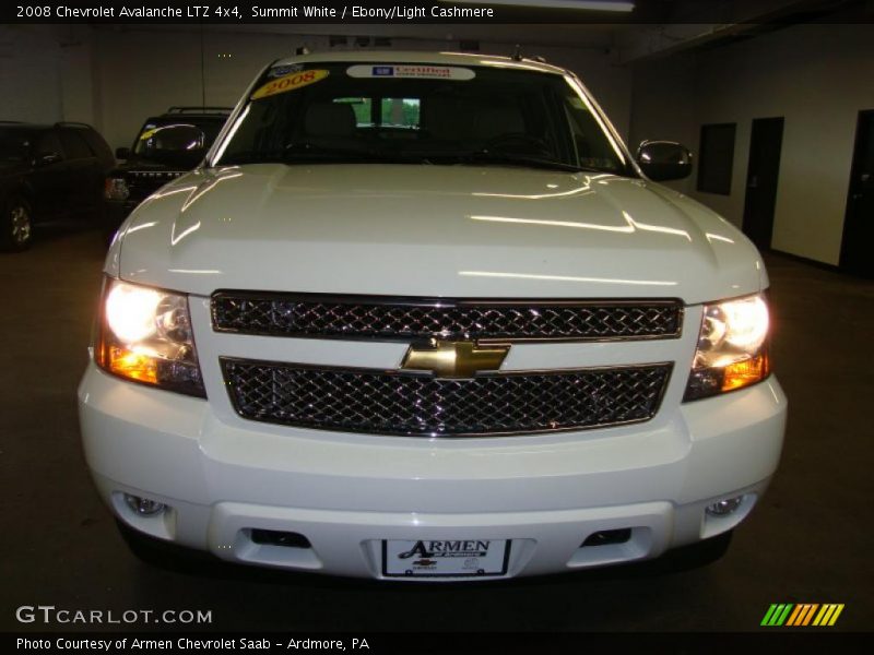 Summit White / Ebony/Light Cashmere 2008 Chevrolet Avalanche LTZ 4x4