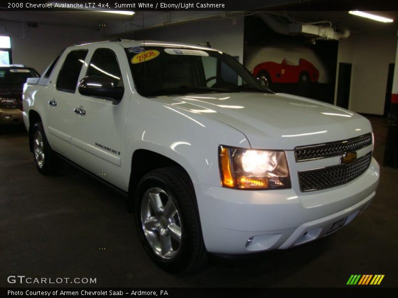 Summit White / Ebony/Light Cashmere 2008 Chevrolet Avalanche LTZ 4x4