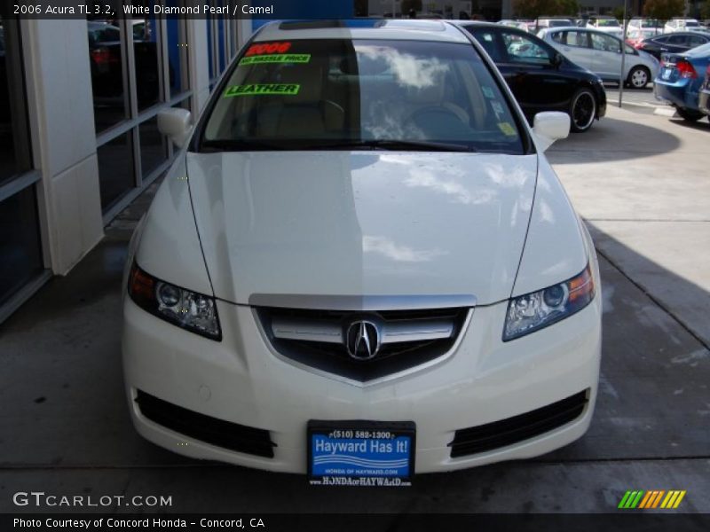 White Diamond Pearl / Camel 2006 Acura TL 3.2