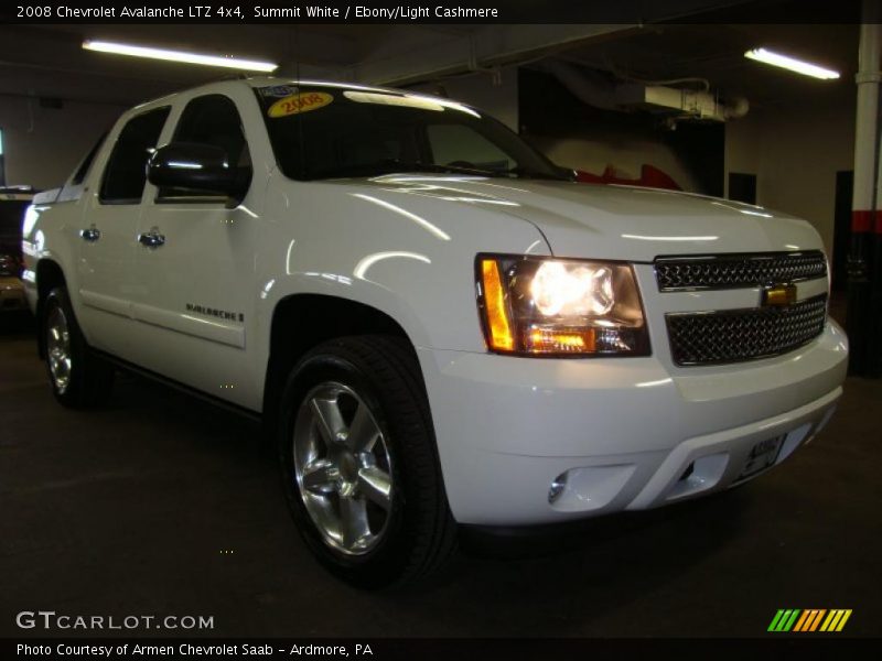 Summit White / Ebony/Light Cashmere 2008 Chevrolet Avalanche LTZ 4x4