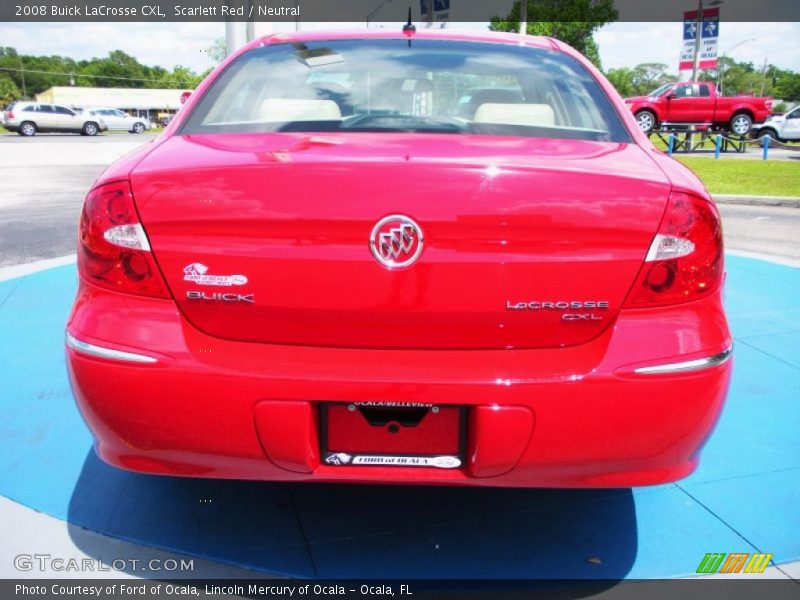 Scarlett Red / Neutral 2008 Buick LaCrosse CXL