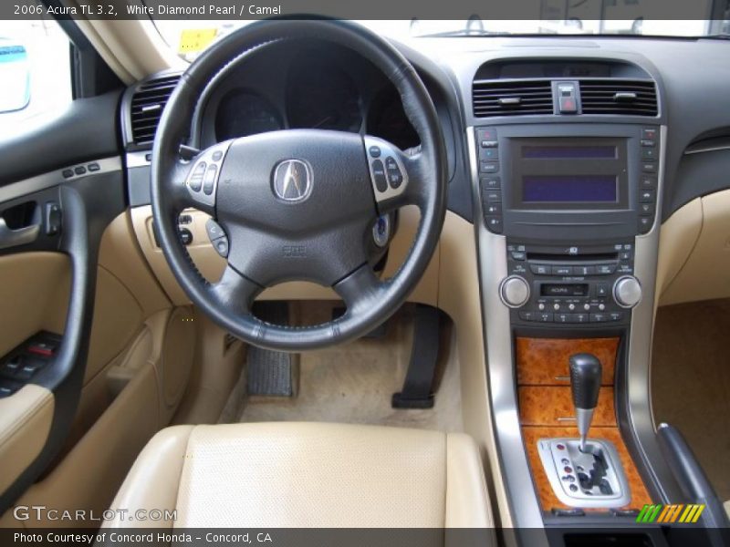 White Diamond Pearl / Camel 2006 Acura TL 3.2