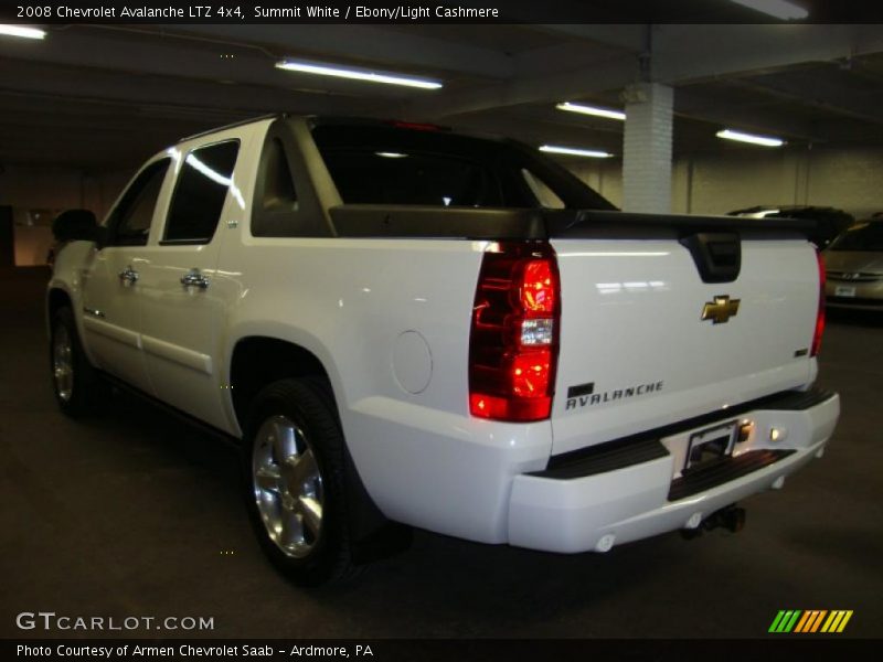 Summit White / Ebony/Light Cashmere 2008 Chevrolet Avalanche LTZ 4x4