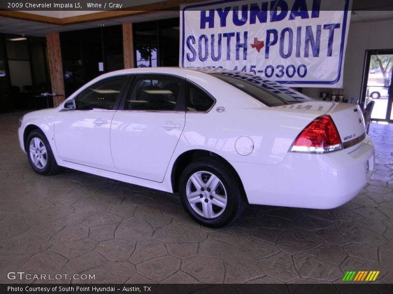 White / Gray 2009 Chevrolet Impala LS