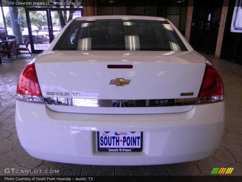 White / Gray 2009 Chevrolet Impala LS