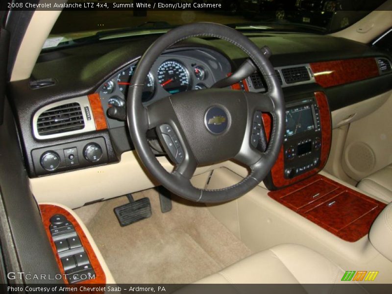 Summit White / Ebony/Light Cashmere 2008 Chevrolet Avalanche LTZ 4x4