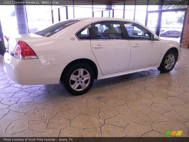 White / Gray 2009 Chevrolet Impala LS