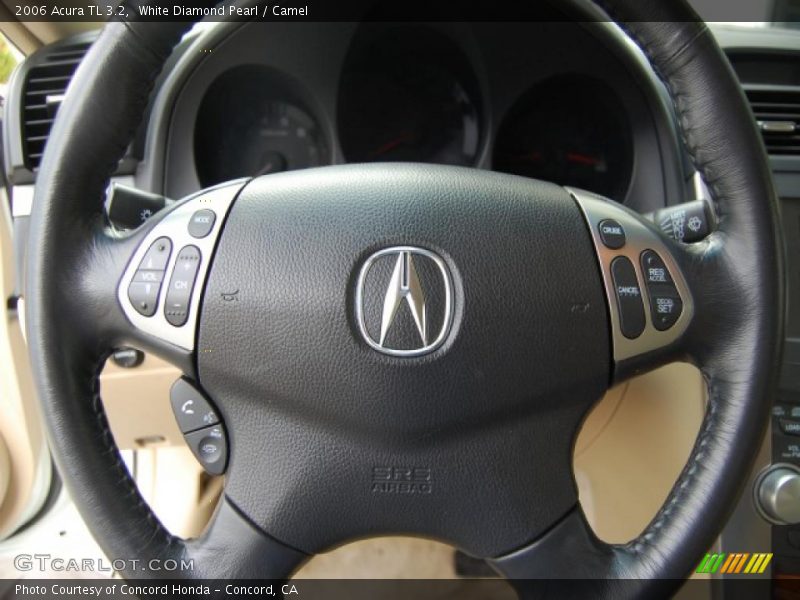 White Diamond Pearl / Camel 2006 Acura TL 3.2