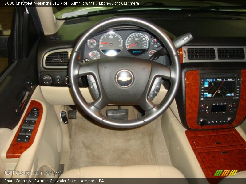 Summit White / Ebony/Light Cashmere 2008 Chevrolet Avalanche LTZ 4x4