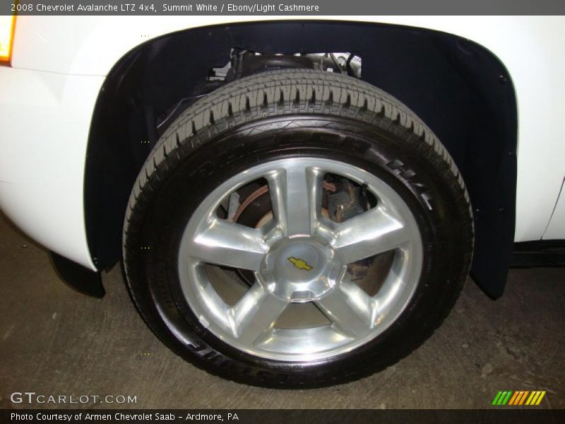 Summit White / Ebony/Light Cashmere 2008 Chevrolet Avalanche LTZ 4x4